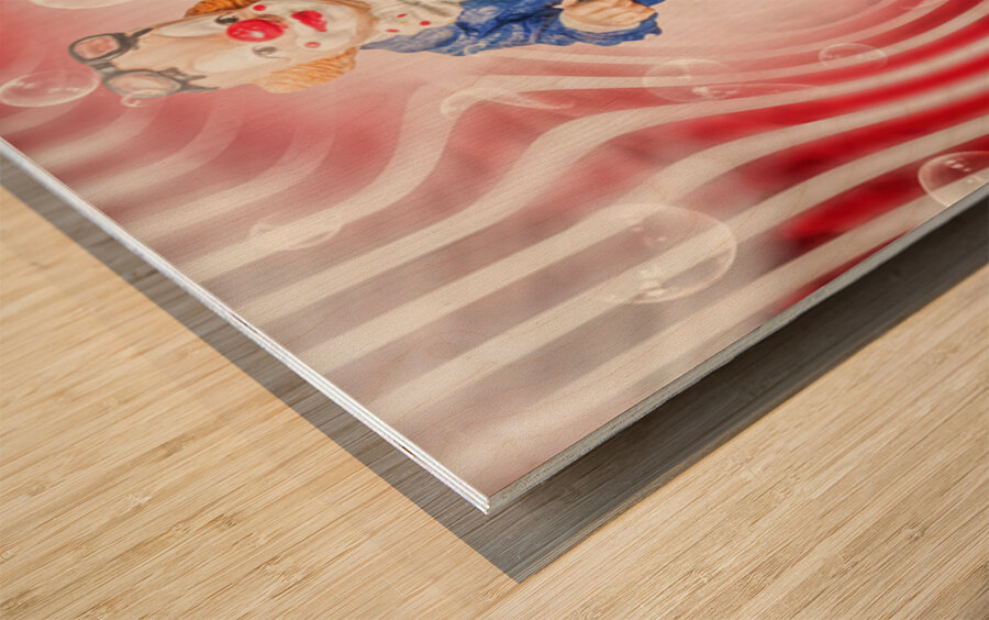 Clownival  Wood print