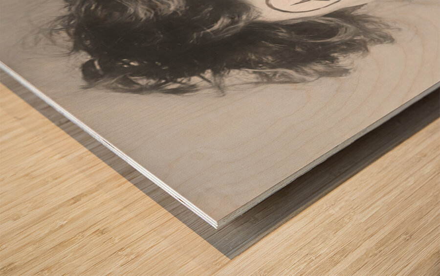 Charcoal Circus Wood print