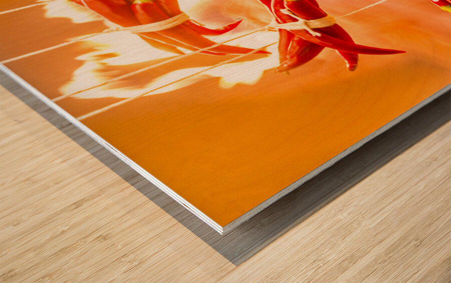 Roasted Peppers  Wood print