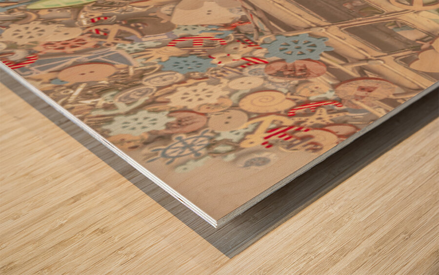 Pastel paradise Wood print