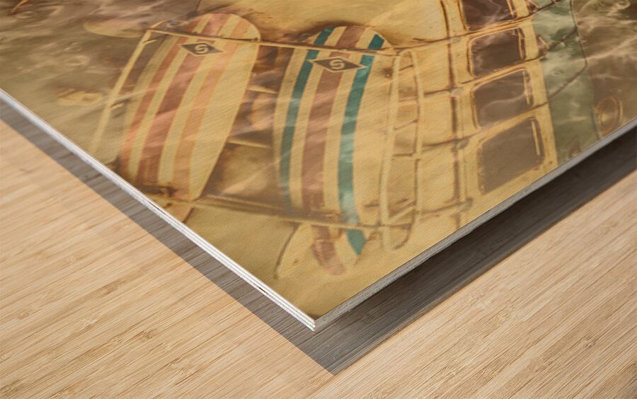 Surf Crazy Wood print