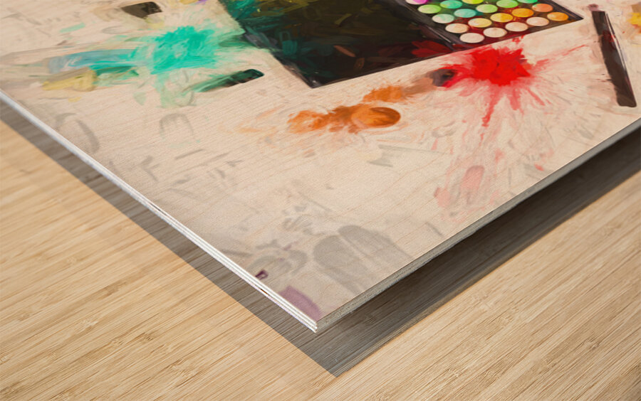 Explosion Of Color Wood print