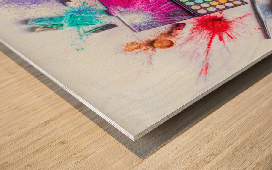 Cosmetic Chaos Wood print