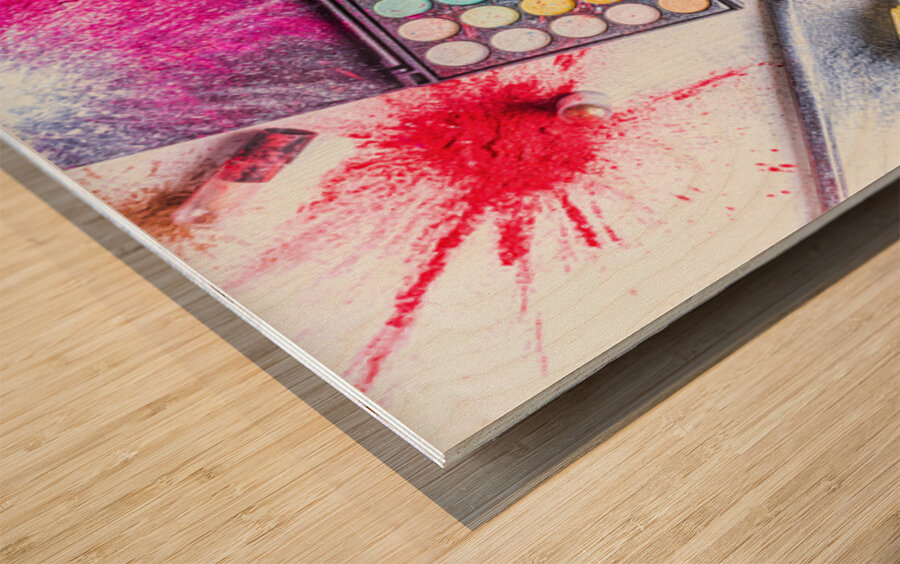 Makeup Mashup Wood print