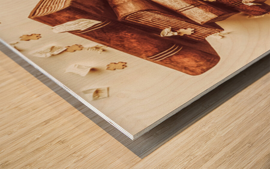 Book Nook Wood print