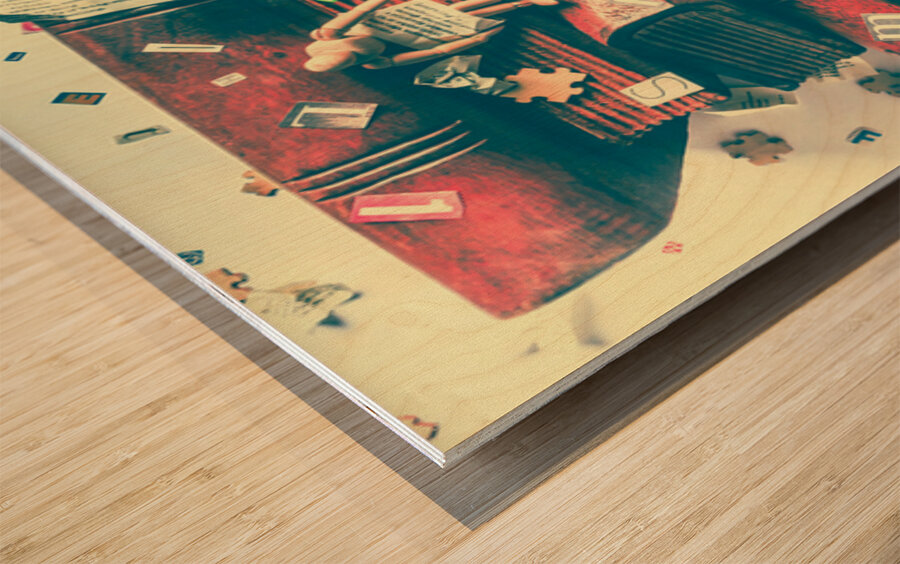 World Of Books Wood print