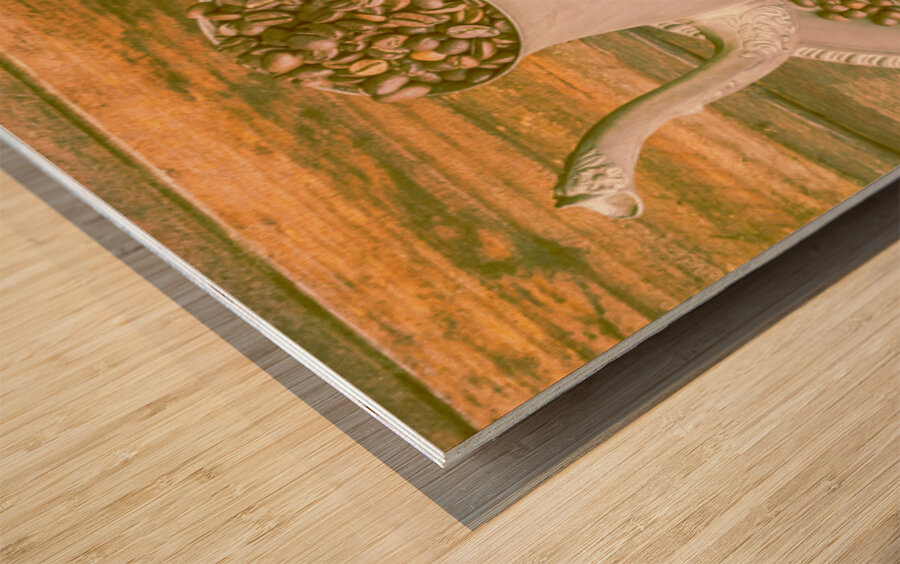 High Coffee Wood print
