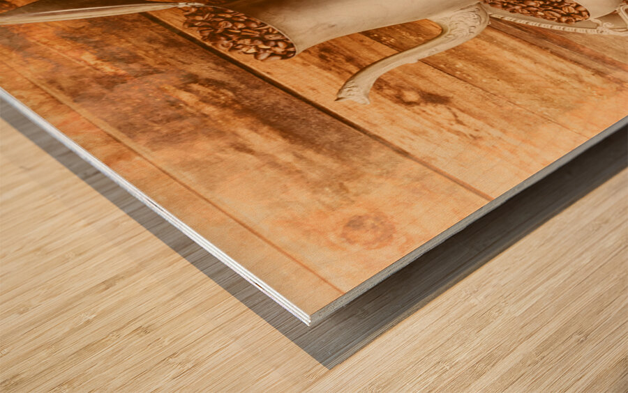 Coffee Bean Antiquity Wood print