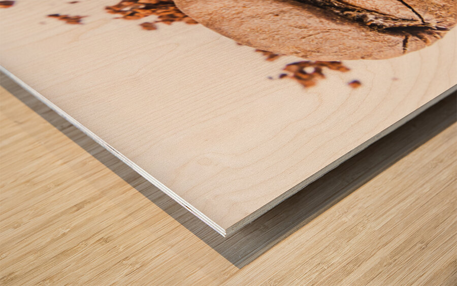 Coffee Crush Wood print