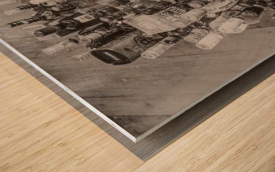 Dusty Drinks Lair Wood print