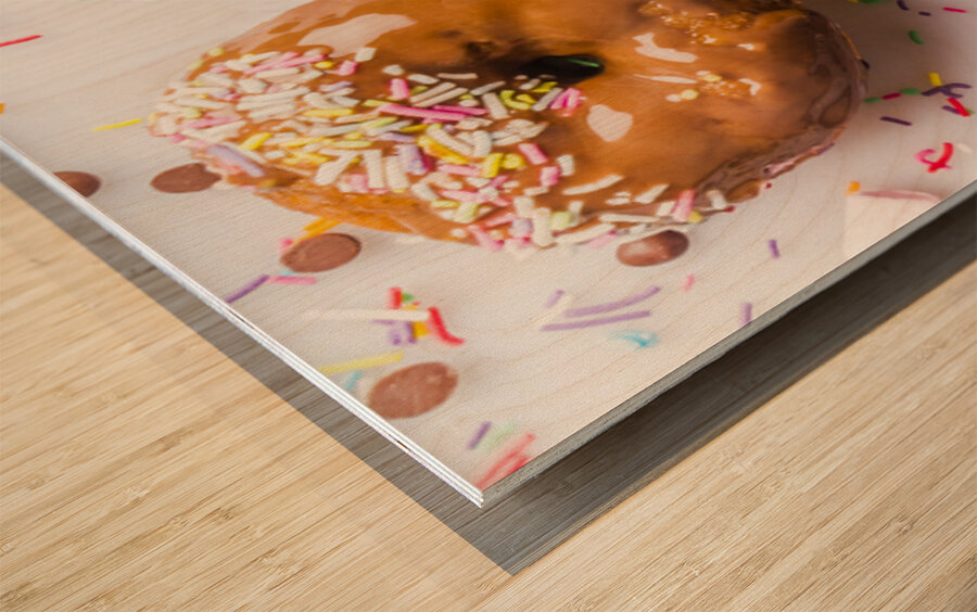 Dazzling Donuts Wood print
