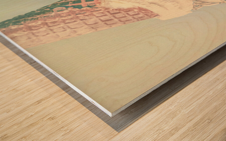 Here Comes The Cool Wood print