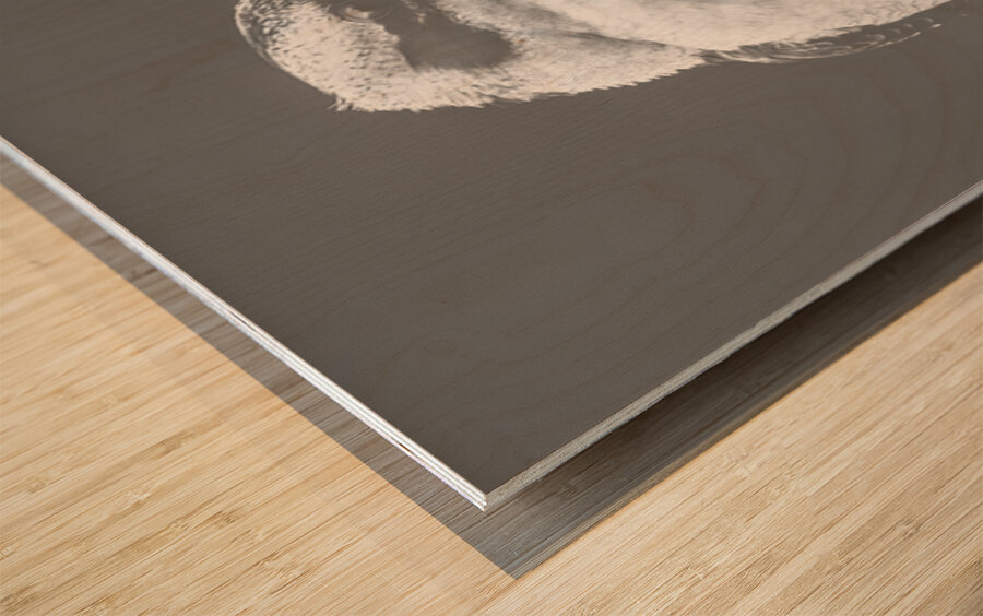 Bushy Smile Wood print