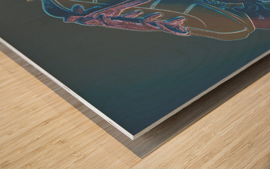 Neon Skate Wood print