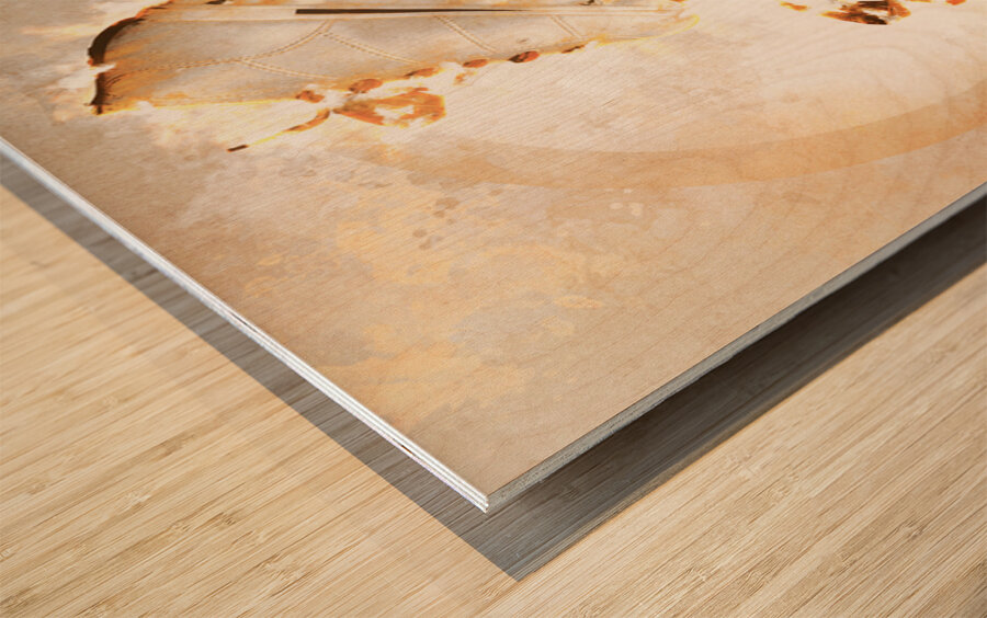 Rink of Fire Wood print