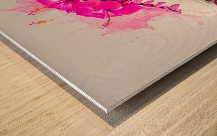 Chic Skate Wood print