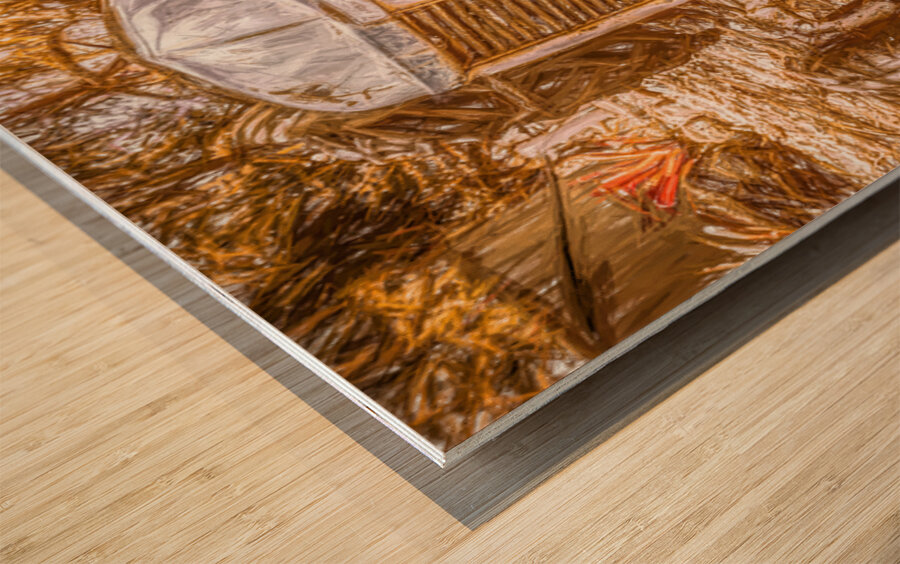 Timeworn Tractor Wood print