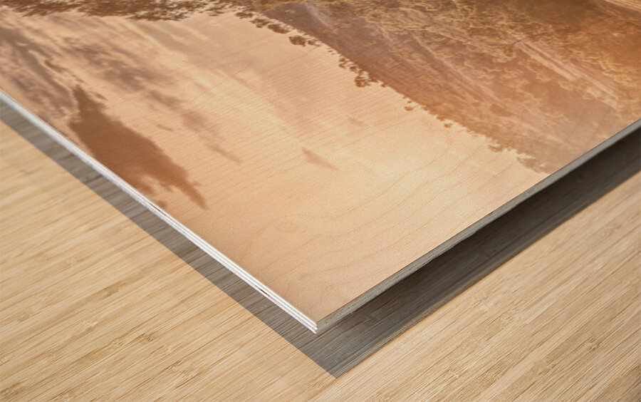 Bathes The Hills Wood print