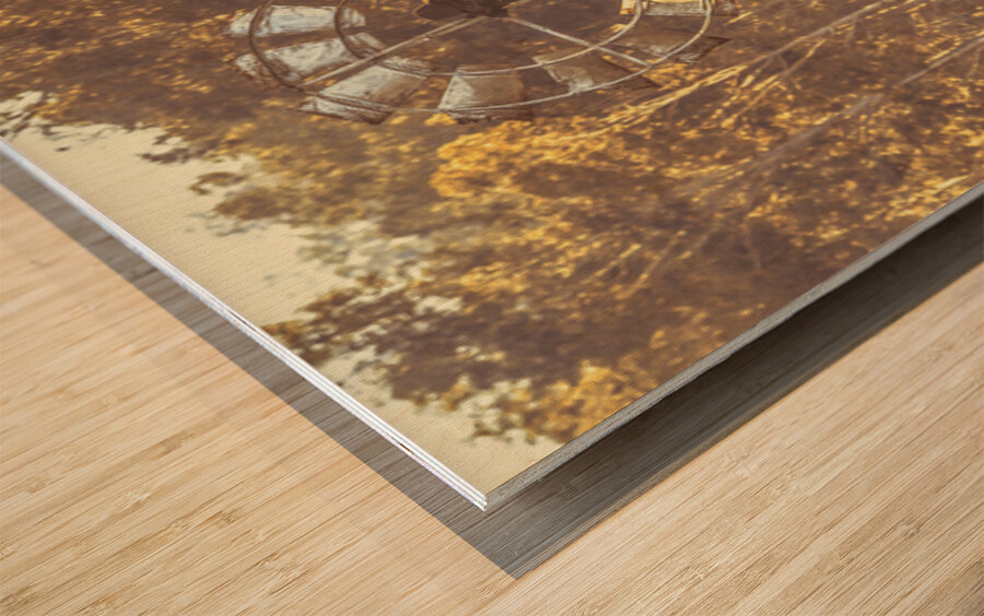 Golden Mill Wood print