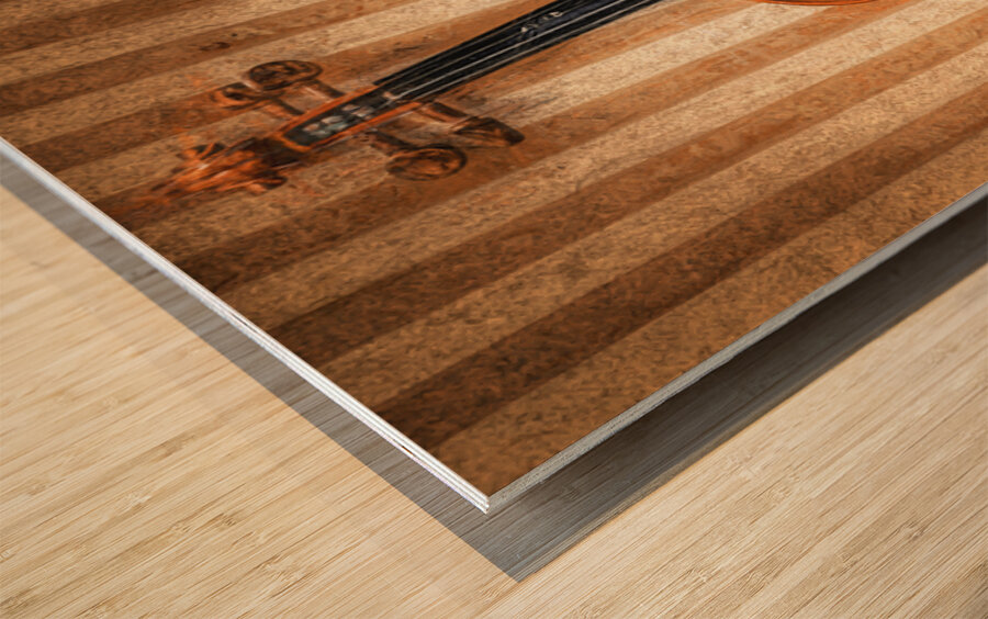 Music Lines Wood print