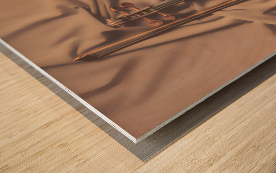 Velvet Violin Wood print