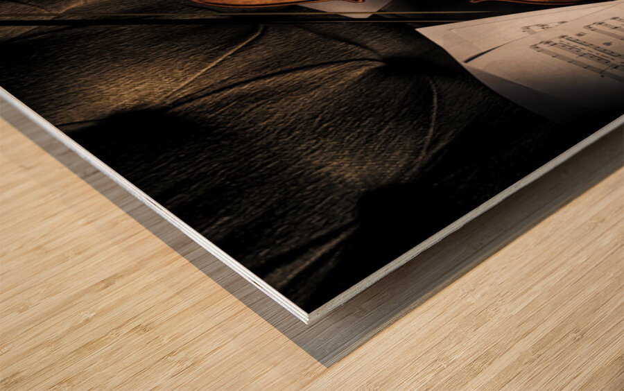 Strings And Songs Wood print