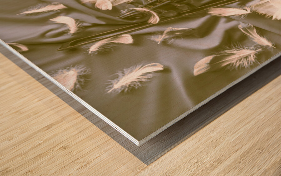 Feather n Fiddle Wood print