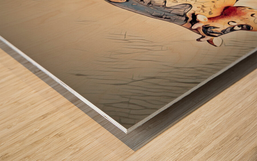 Folky Cow Collective Wood print