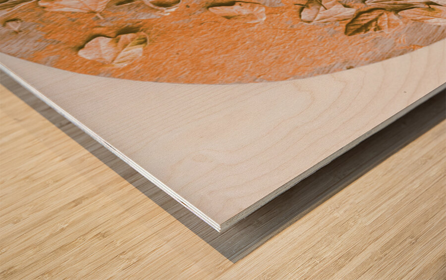 Falls Gold Wood print