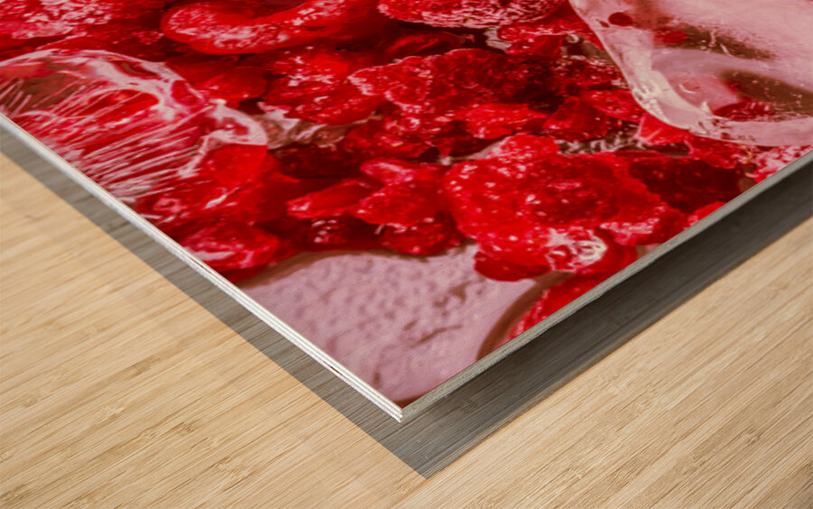 Raspberry Refreshment Wood print