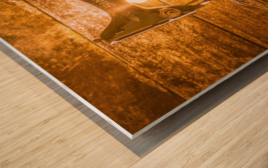 Vintage Sewing Machine Wood print