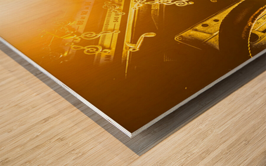 Boombox Brights Wood print