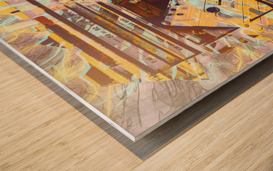 Ghetto Blaster Wood print