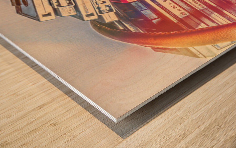 Faded Flashback Funk Wood print