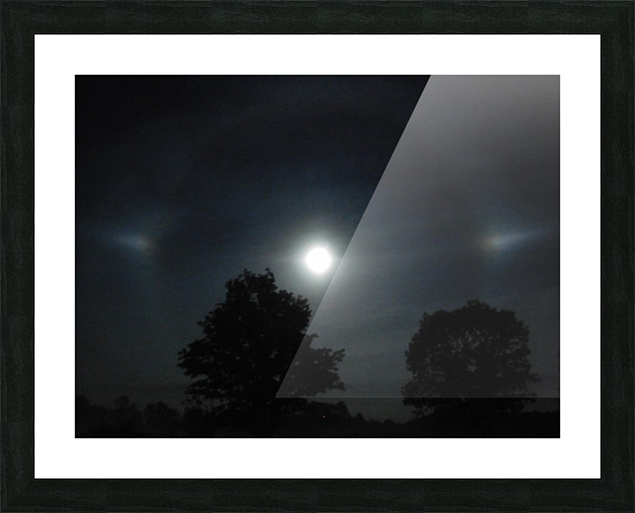 Full Moon Halo Picture Frame print