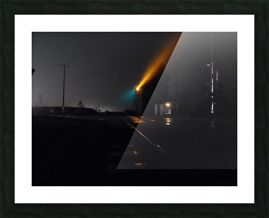 Foggy crossing Picture Frame print