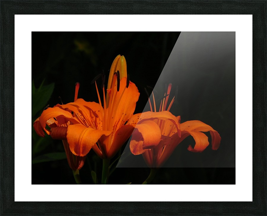 Fire Orange Picture Frame print