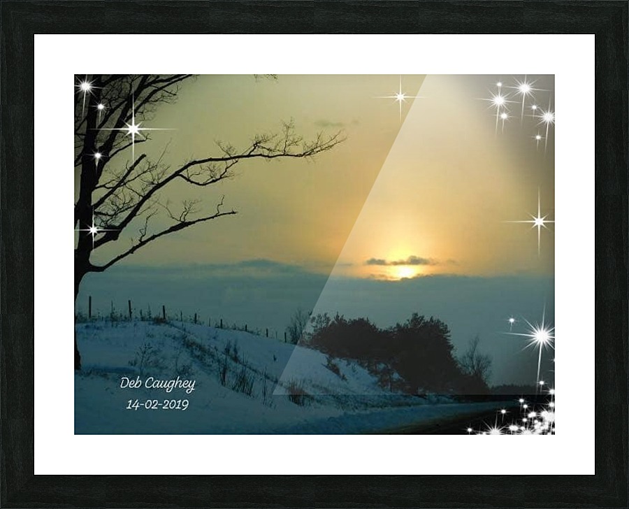 Cold Day Sunset Picture Frame print