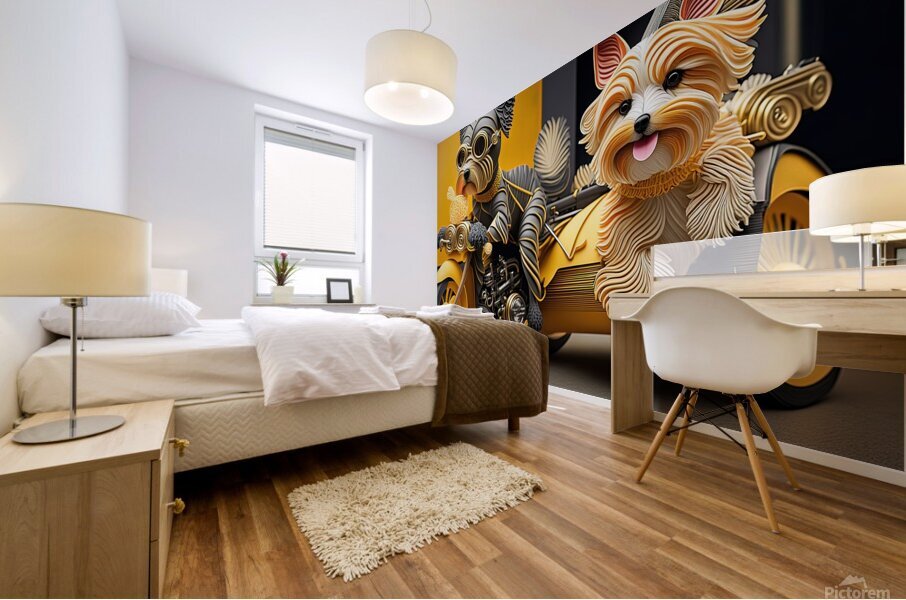 Groovy Motorcycle 1 6 Mural print