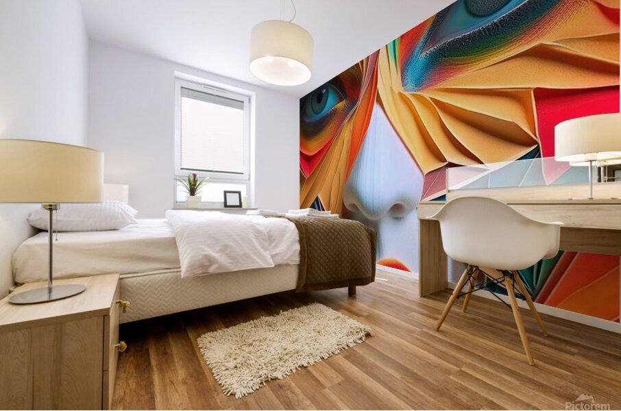 A womans face  8 Mural print