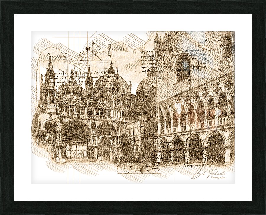 Architectural Drawings St Marc s Venice Picture Frame print