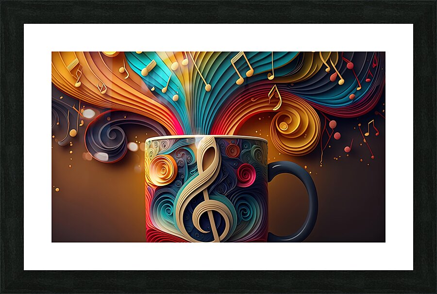 Morning Coffee and Music 2 Picture Frame print