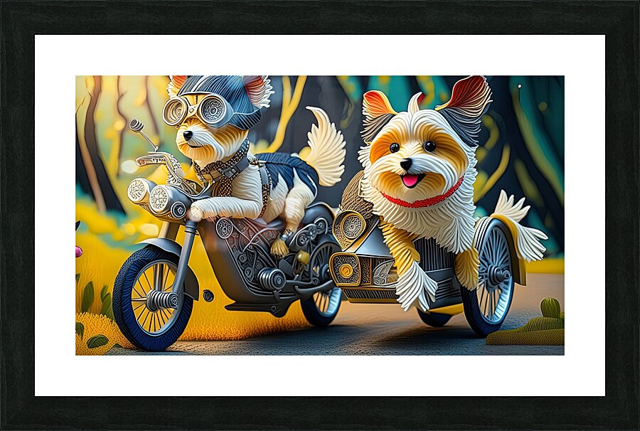 Groovy Motorcycle 1 4 Picture Frame print