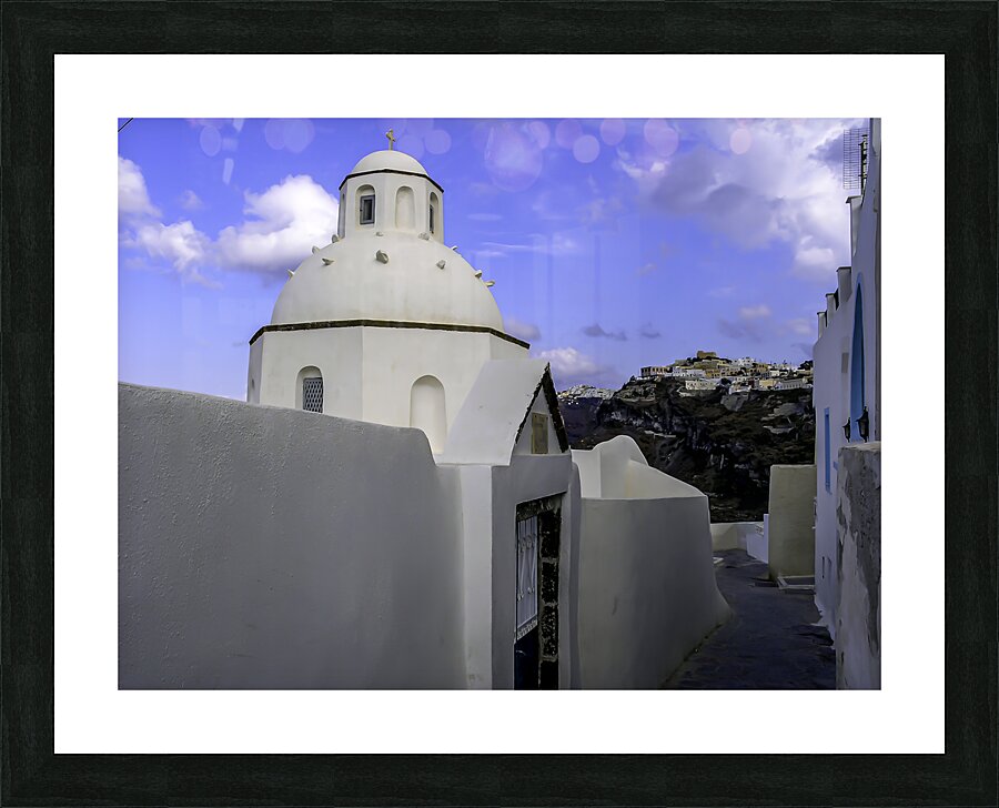 Santorini 3 Picture Frame print