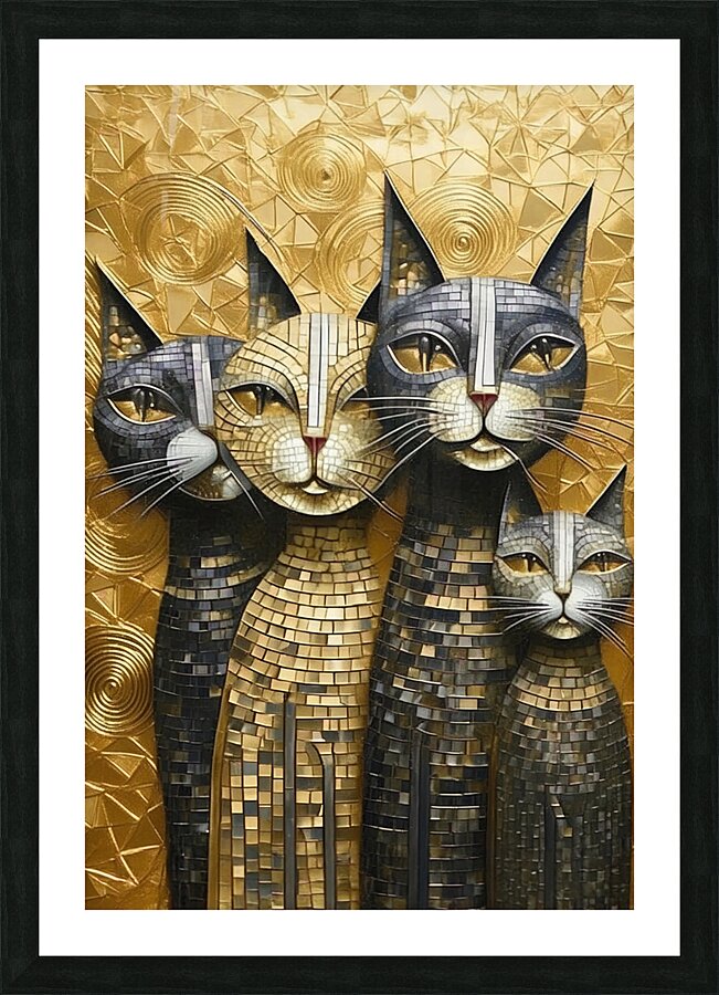 Cats 4 Picture Frame print