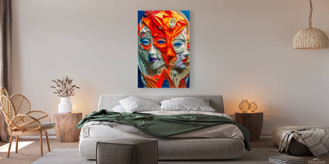 Abstract Women faces 4 Reproduction