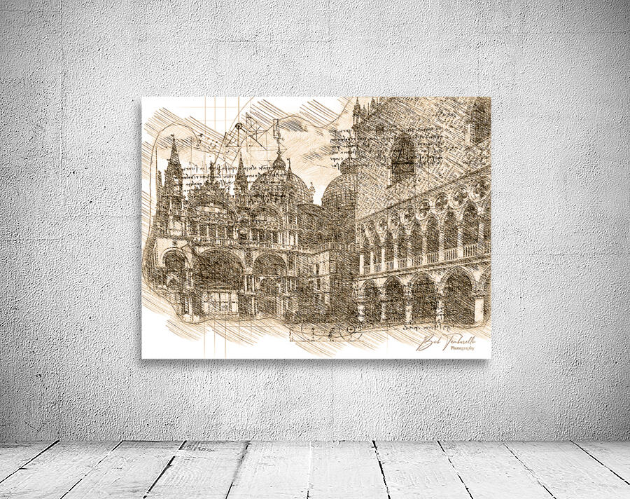 Architectural Drawings St Marc s Venice Wall Preview