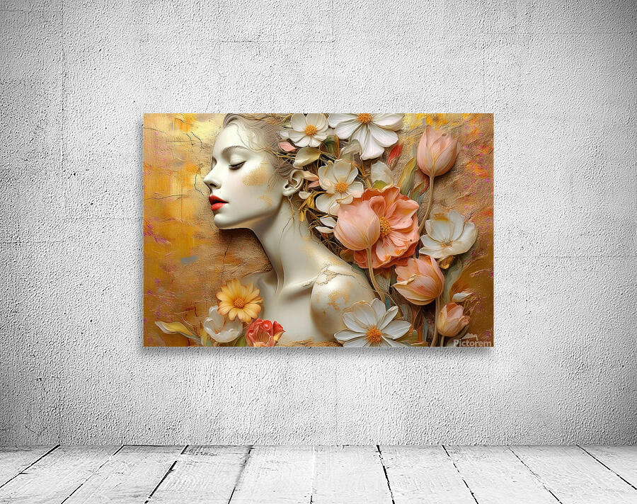 Art Deco Womans Face 3 Wall Preview