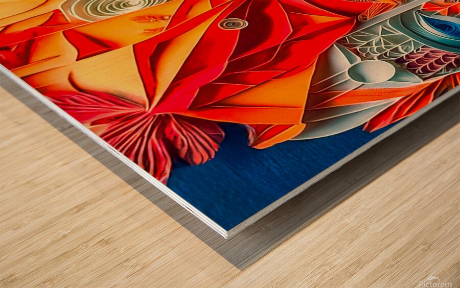 Abstract Women faces 4 Wood print