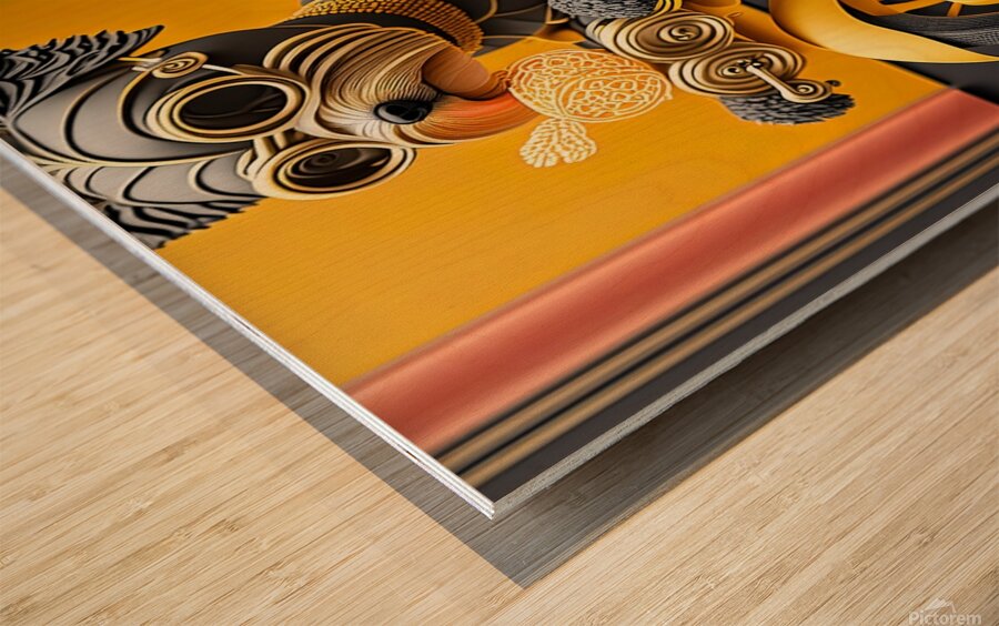 Groovy Motorcycle 1 6 Wood print